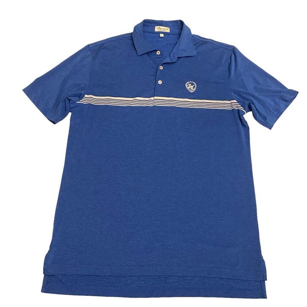 Peter Millar Summer Comfort Blue Short Sleeve‎ Polo Sz M
